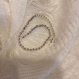 Sterling Silver .925 stamped beaded bracelet! NWOT!